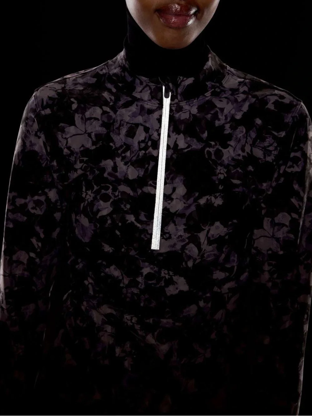 051. Lululemon Luxtreme Running Half-Zip Inflect Floral Lunar Rock Multi
